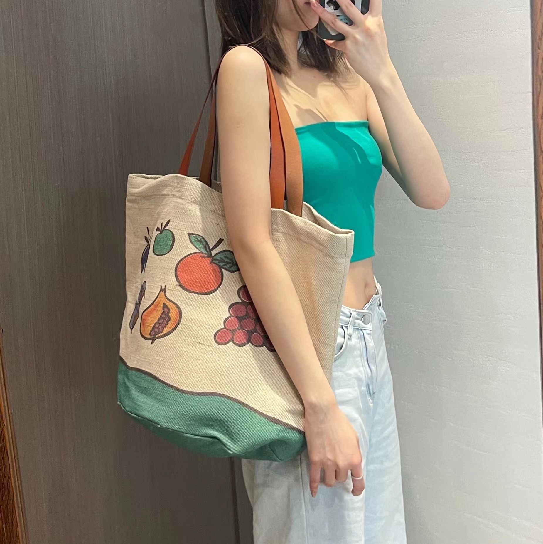 YMBHZ单肩包印花大容量法式