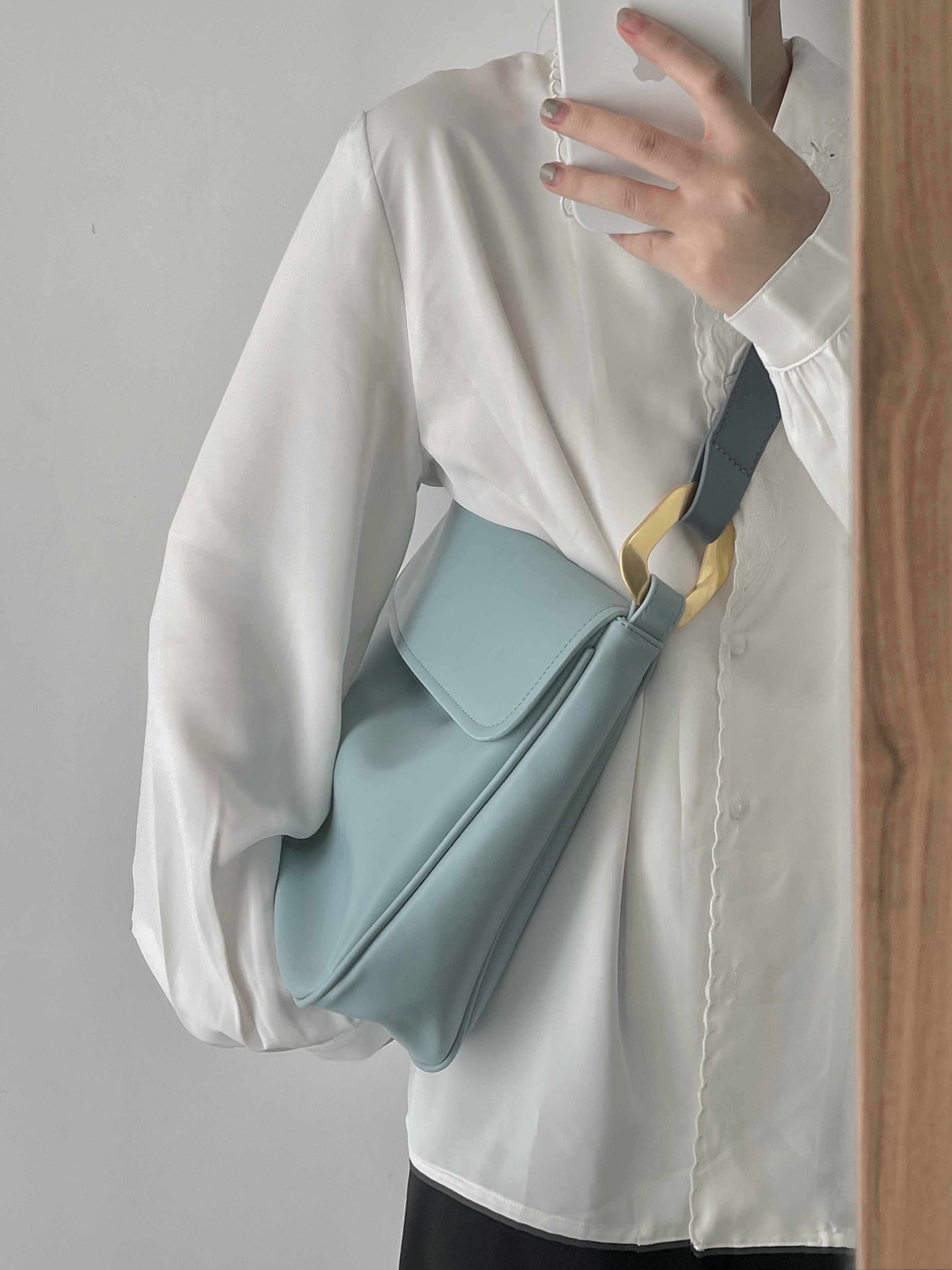 ymbhz撞色单肩包2021春夏新品