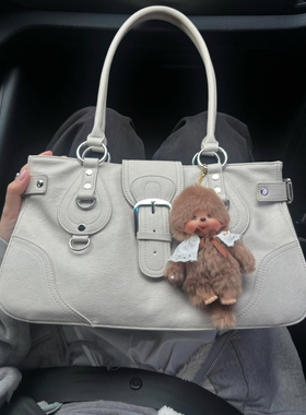 2026新款y2k时尚大容量美式复古百搭机车风包单肩包腋下包手提包