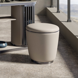 北欧茶凳禅意皮艺凳子功夫茶台茶室家俱矮凳简约茶桌圆凳皮艺软凳