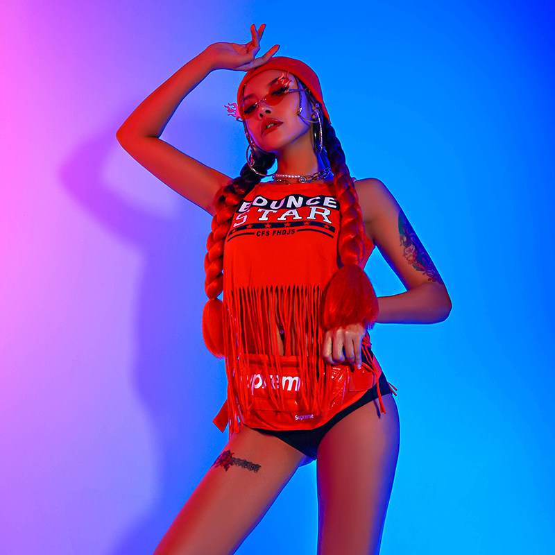 夜店ds演出服女新款性感夜场女dj服装潮酒吧运动风gogo领舞服套装