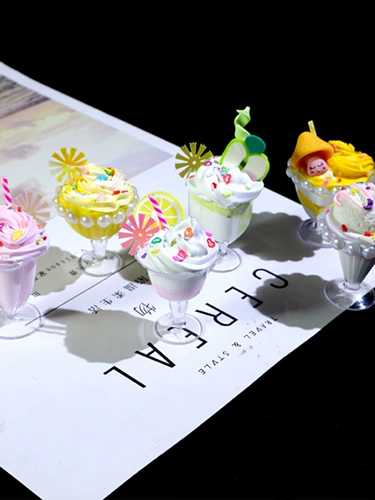 Мультяшная реалистичная акриловая игра с едой, кремовая подвеска ручной работы, «сделай сам»