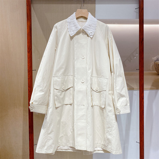 减龄高品一手长长袖 文气百搭娃娃款 风衣外套 新款 欧洲站2026春季