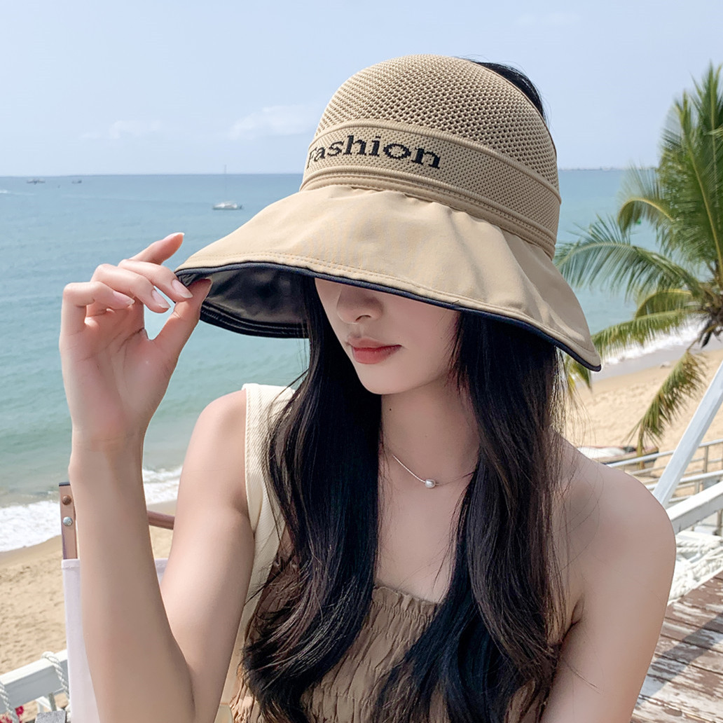 遮阳帽休闲女春夏大檐空顶新款