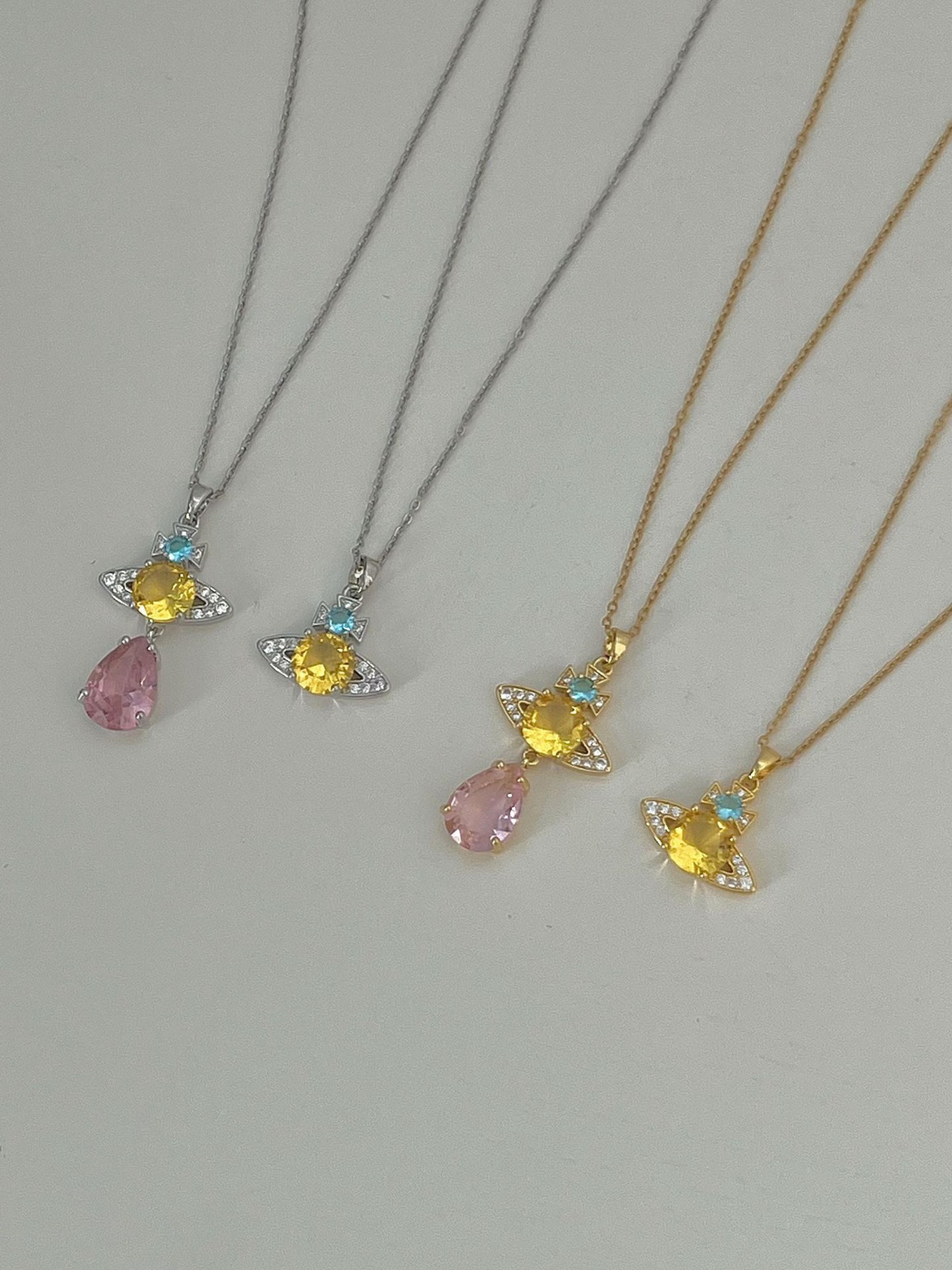 彩色宝石叠戴项链Willa