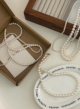 珍珠项链包金法式锁骨链Willa女