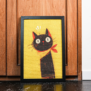 PetsPrint猫抓板剑麻耐抓不掉屑艺术挂画装饰磨爪子猫咪玩具用品