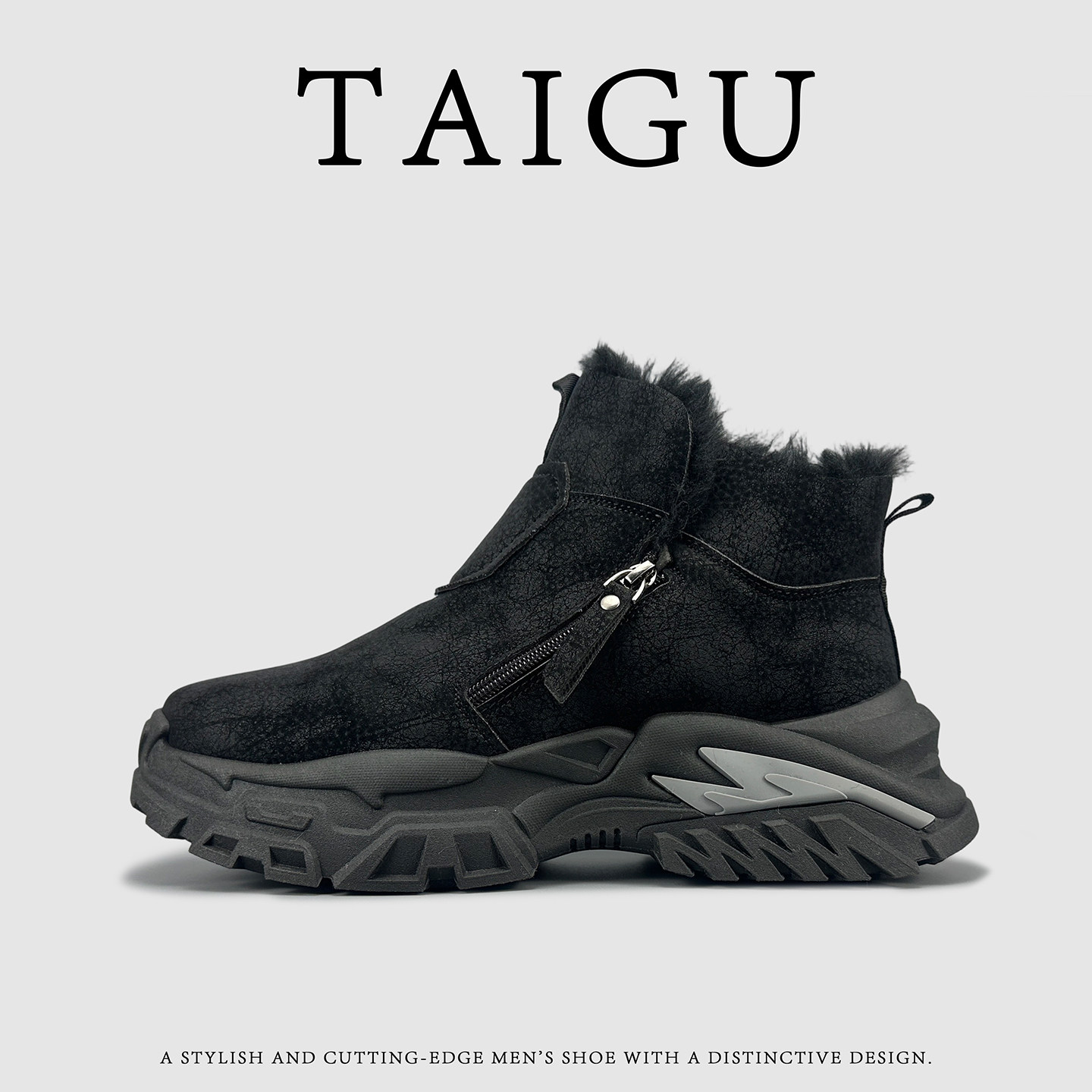 高帮马丁靴男冬季加绒加厚保暖雪地靴皮毛一体防寒防水东北大棉鞋