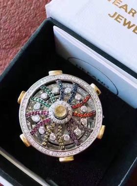 新款旋转木马戒指欧美时尚精致