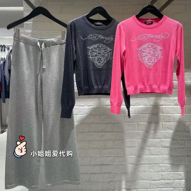 小姐姐Ed hardy潮牌专柜正品2025秋女士针织衫E1RCW426-1980