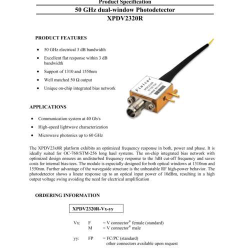 FINISARXPDV2320R光电探测器