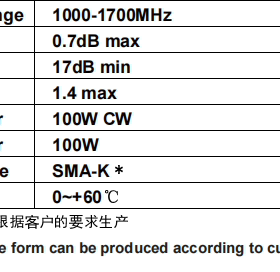 1-1.7GHz 100W 17dB隔离度 SMA 射频微波同轴隔离器1000-1700MHz