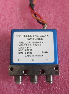 Teledyne进口CCR-33S80-RN-1 DC-18GHz SMA 12V 射频微波同轴开关
