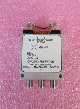 8765B Agilent SMA 5V DC-20GHz SPDT 单刀双掷 RF微波同轴开关