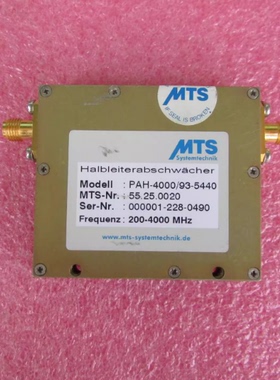 MTS进口 200-4000MHz 93dB 1dB步进 TTL 射频微波数控衰减器