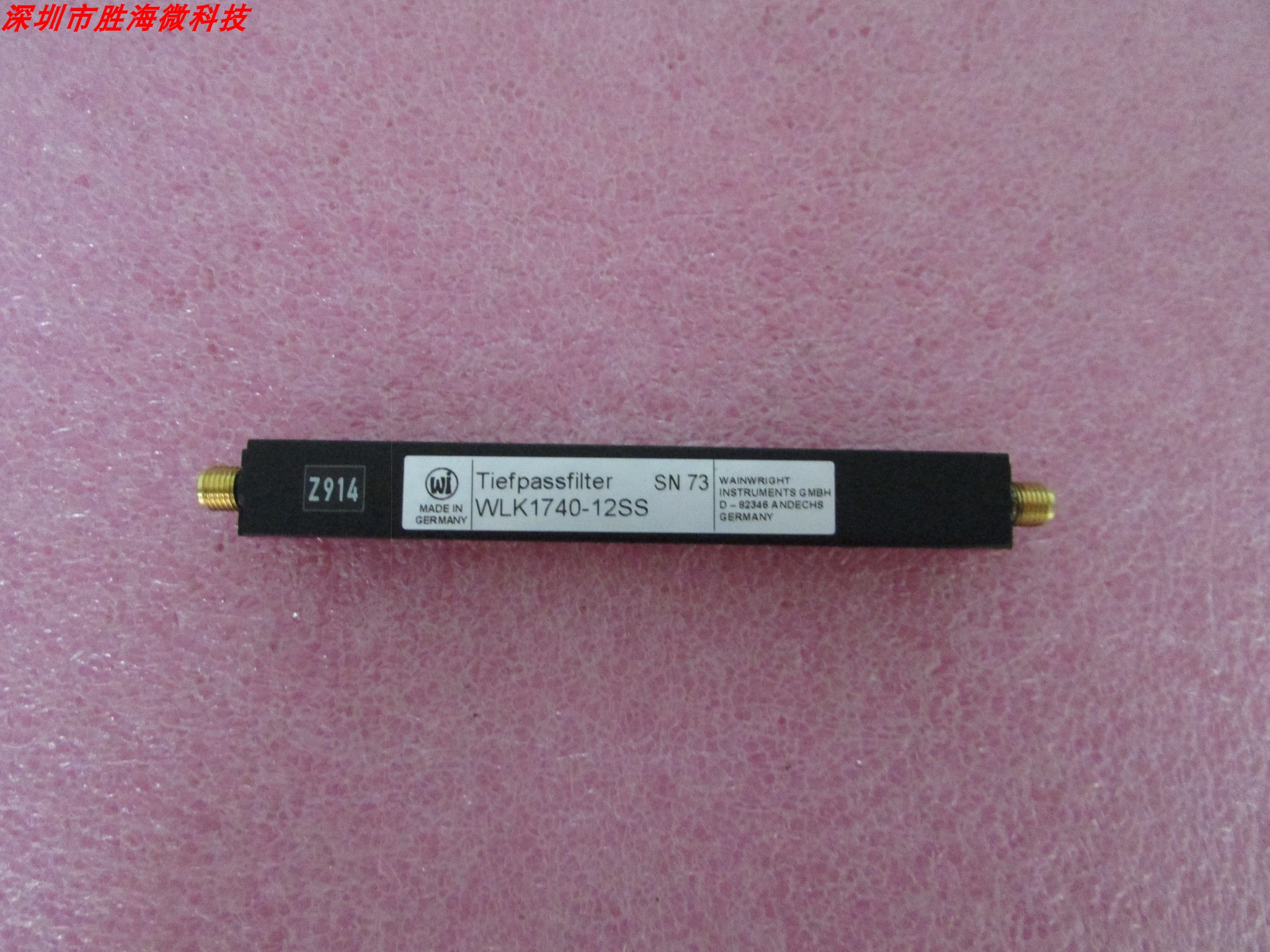 WI WLK1740-12SS DC-1740MHz SMA RF 射频 微波 同轴 低通滤波器