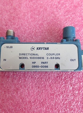 KRYTAR进口 2-9GHz 16dB耦合值 SMA接头 射频微波同轴定向耦合器