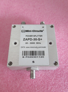 MINI进口 ZAPD-30-S+ 20-3000MHz 1W SMA 射频一分二功率功分器