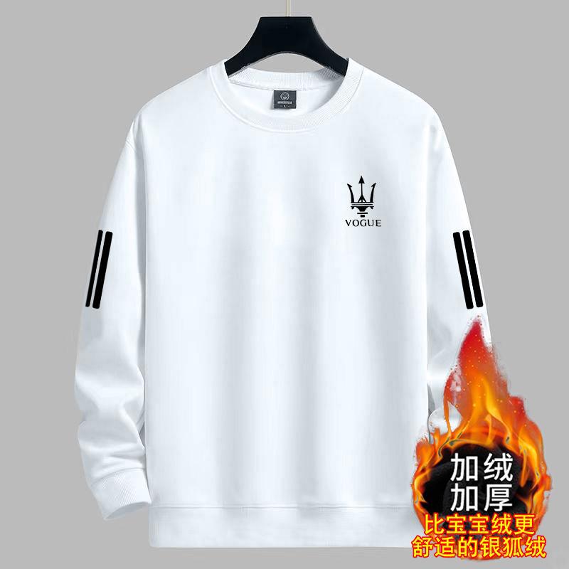 男士卫衣秋冬新款圆领宽松加绒