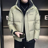 加厚羽绒服男潮流帅气保暖上衣外套 秋冬新款 立领短款