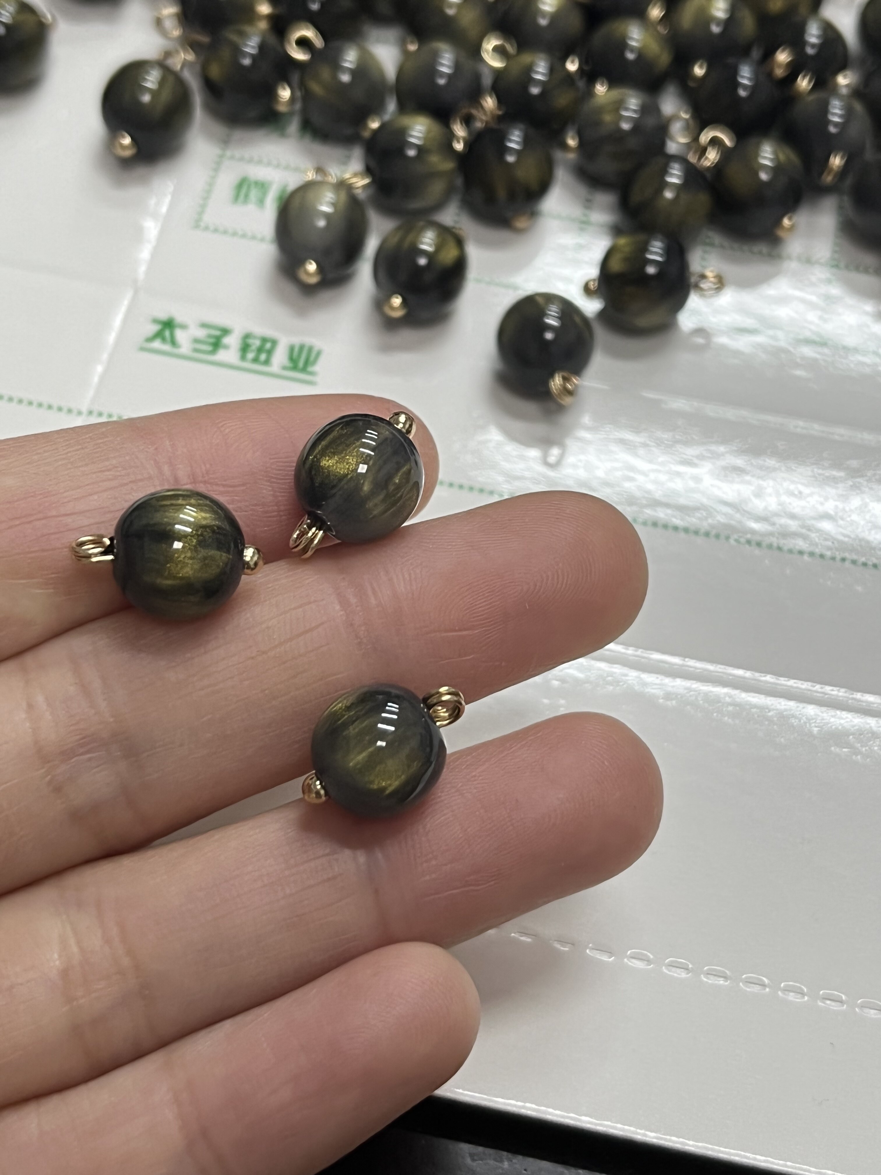 10mm水晶衬衫钮扣咖色粉色天纽扣