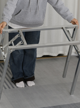 宽30cm桌腿加高桌腿支架 极窄桌腿支架80cm高 长条窄桌支架可折叠