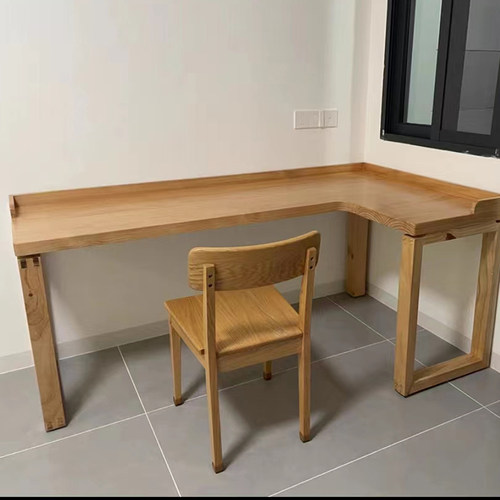 小户型实木L型转角书桌可定制