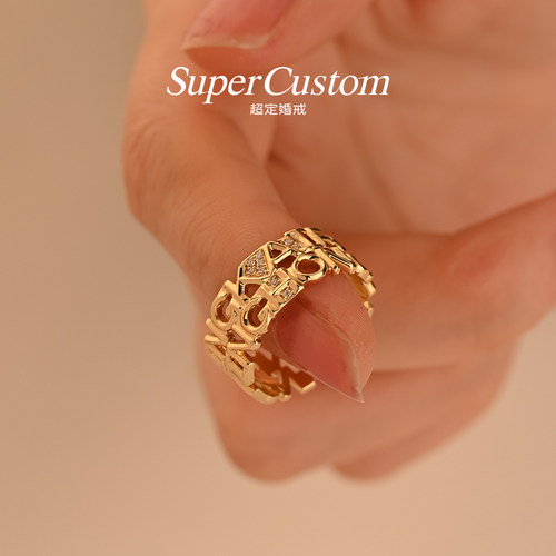 supercustom情侣结婚对戒