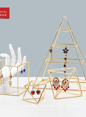 金展示架几何立方体金属橱窗柜台
