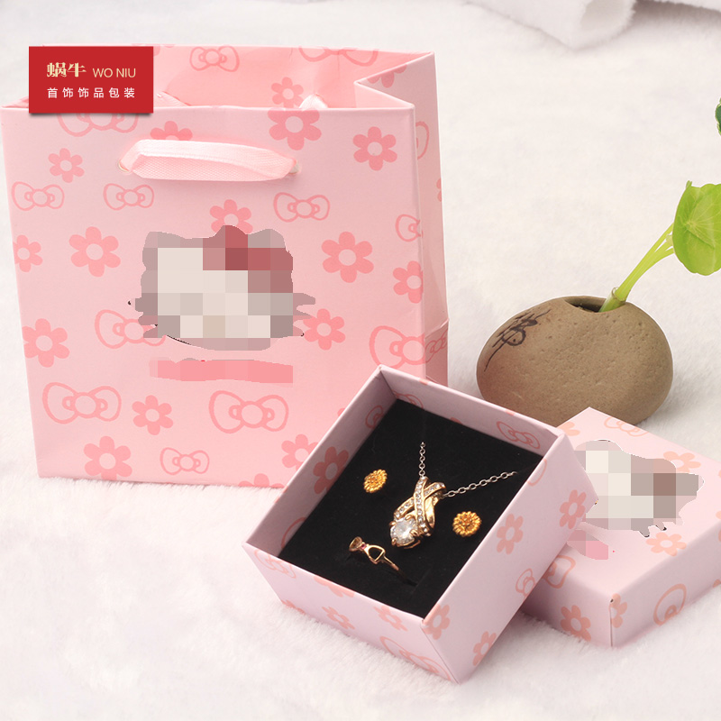 吊坠耳钉手提袋方形戒指盒