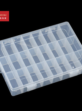 05SLSN可拆卸24格盒透明塑料多格零件芯片元件盒首饰盒收纳盒