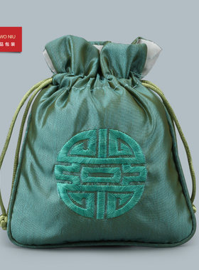 抽拉文玩核桃首饰收纳袋福袋