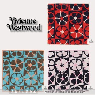 外贸日单纯棉剪绒提花Vivien土星 西太后手帕小方巾