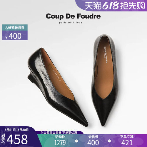 CDF女鞋2025春季新款简约百搭通勤鞋时尚简约浅口尖头舒适单鞋女