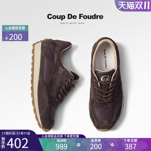 時(shí)尚 復(fù)古休閑鞋 2025秋季 百搭簡(jiǎn)約輕便潮流拼接運(yùn)動(dòng)鞋 新款 CDF女鞋