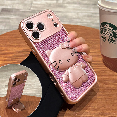 闪粉亮片镜子支架手机壳