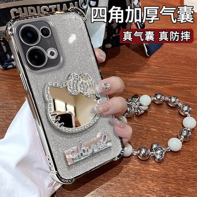 KT猫镜补妆镜子手机壳