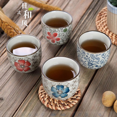 陶瓷日式风品茗杯腰鼓杯茶杯