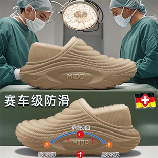 医用手术室男士棉拖鞋包跟防水防滑足弓支撑外穿保暖棉鞋男款冬季