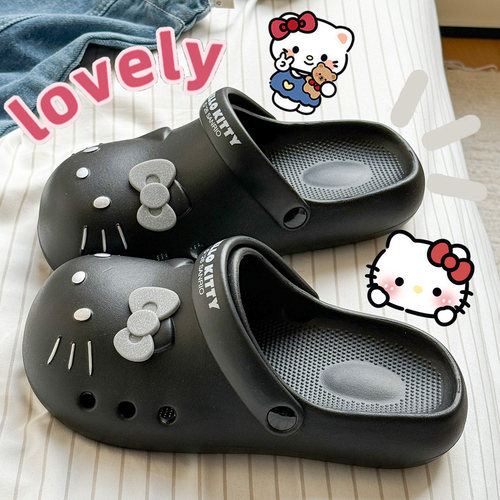 hellokitty儿童洞洞鞋女童夏季