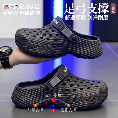 3D打印洞洞鞋男士夏2026新款外穿