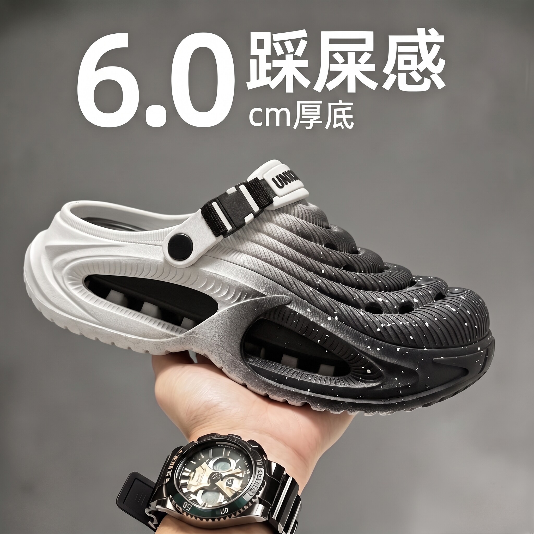 可开车洞洞鞋男2026新款外穿防滑图片
