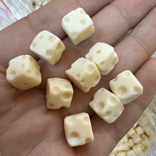 象牙果雕刻配珠奶酪DIY菩提果手串超萌可爱配饰手持配件男女