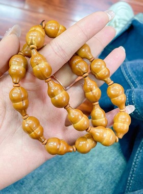 新品橄榄核葫芦手链文玩时尚饰品佛珠手串小红书同款饰品礼物