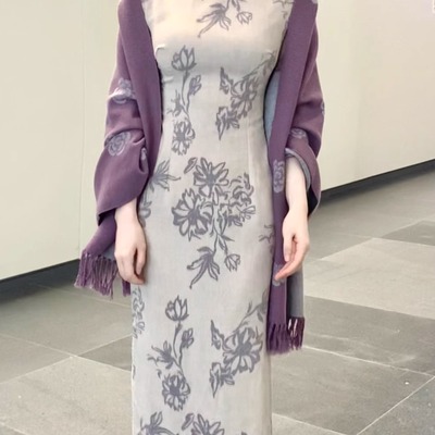 清雅旗袍改良显瘦气质国风连衣裙