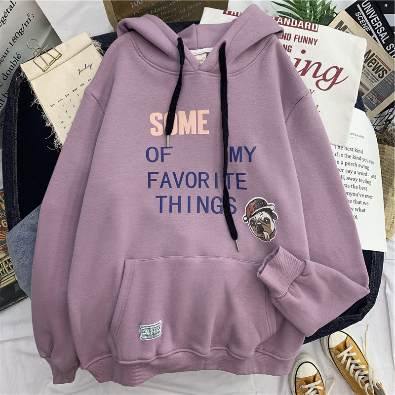 ins古着卫衣女2020春秋冬新款韩版宽松学生连帽cec外套薄款上衣潮