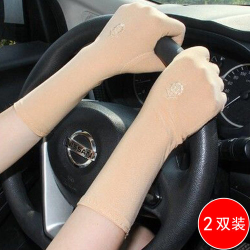 中长款防晒手套女士弹力紧身礼仪