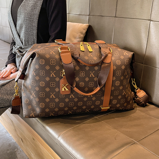 香港品牌短途旅行包2026新款复古大容量手提大包真皮斜挎行李袋女