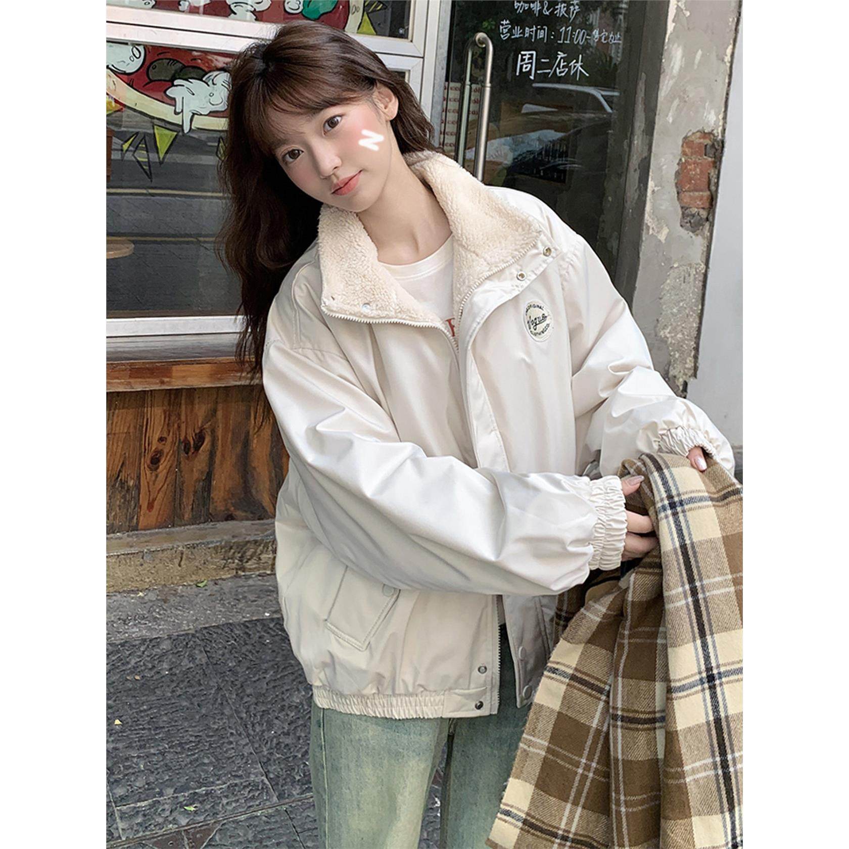 2025年新款冬季棉衣棉服女小个子学生羊羔毛超好看夹棉厚棉袄外套,个性定制/设计服务/DIY,棉服工装,淘宝优惠券,粉丝福利购,淘宝优惠卷