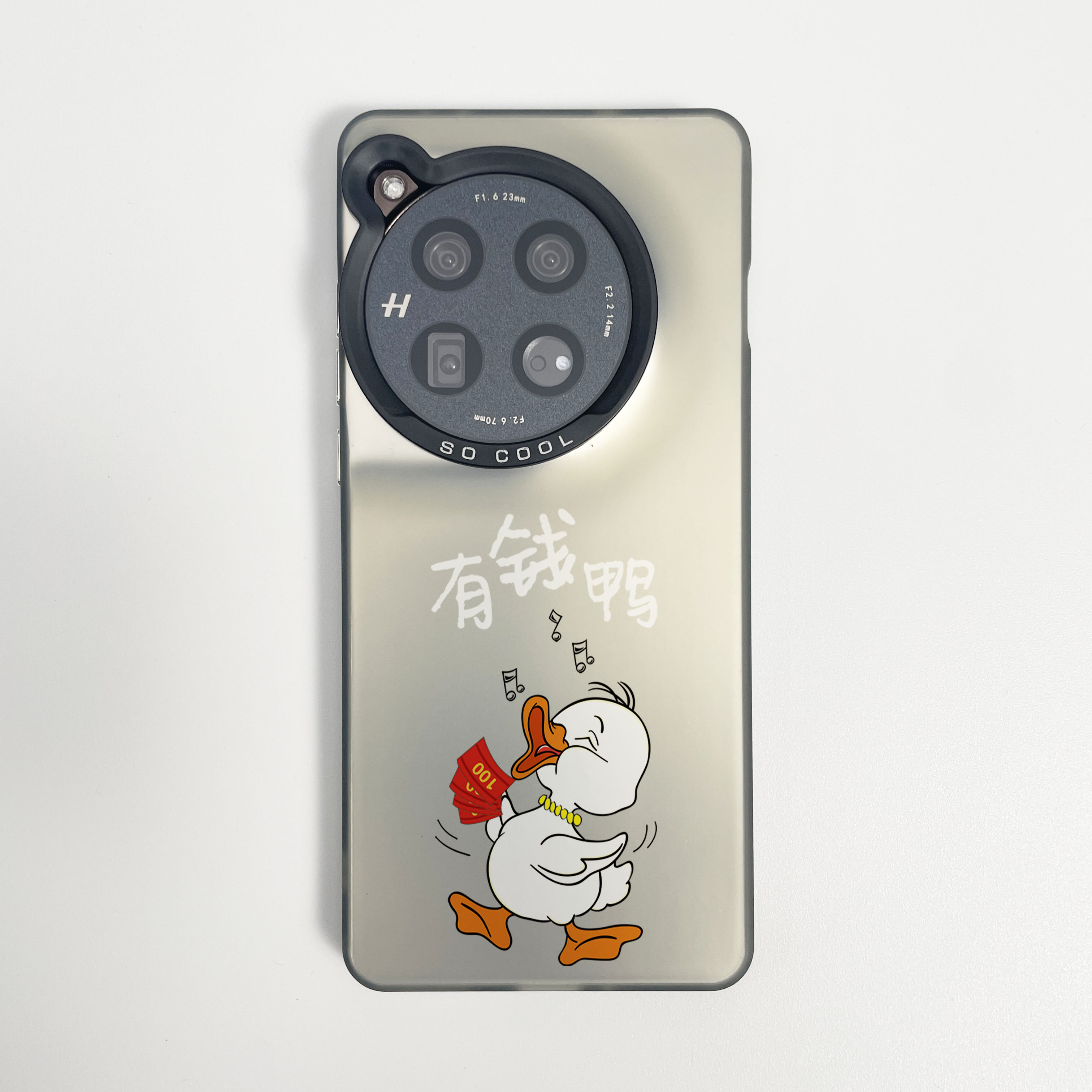 超级有钱鸭手机壳适用于三星S21磁吸S25Ultra可爱S23FE不黄变一加Ace6防摔12气囊13防刮AC3X100ultra小众设计